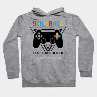 9th Grade Level Unlocked First Day of School Video Gamer Hoodie